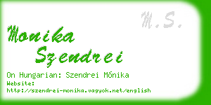 monika szendrei business card